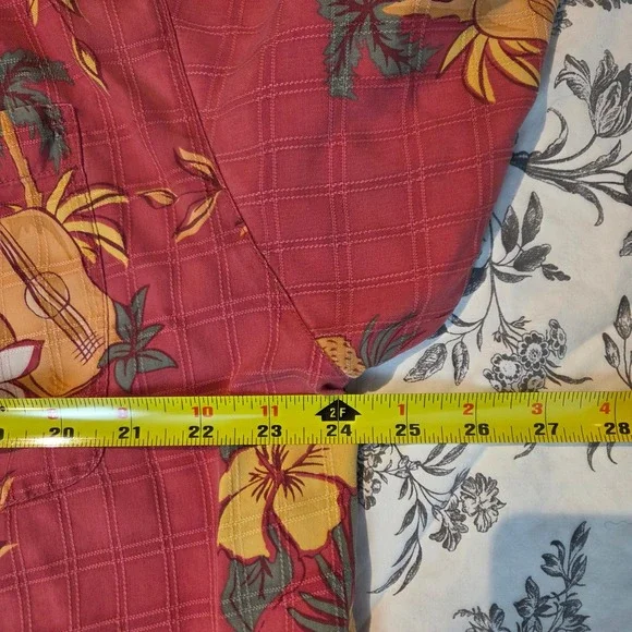 Tommy Bahama Red Tropical Floral Button Down Shirt Size XL - Picture 5 of 6
